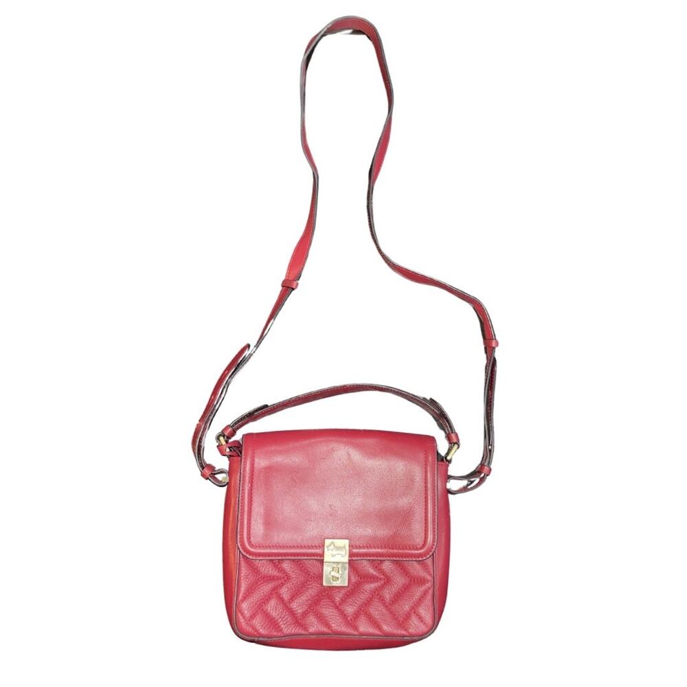 Radley London Dorset Street Quilted Red Leather Crossbody Bag Quiet Luxury